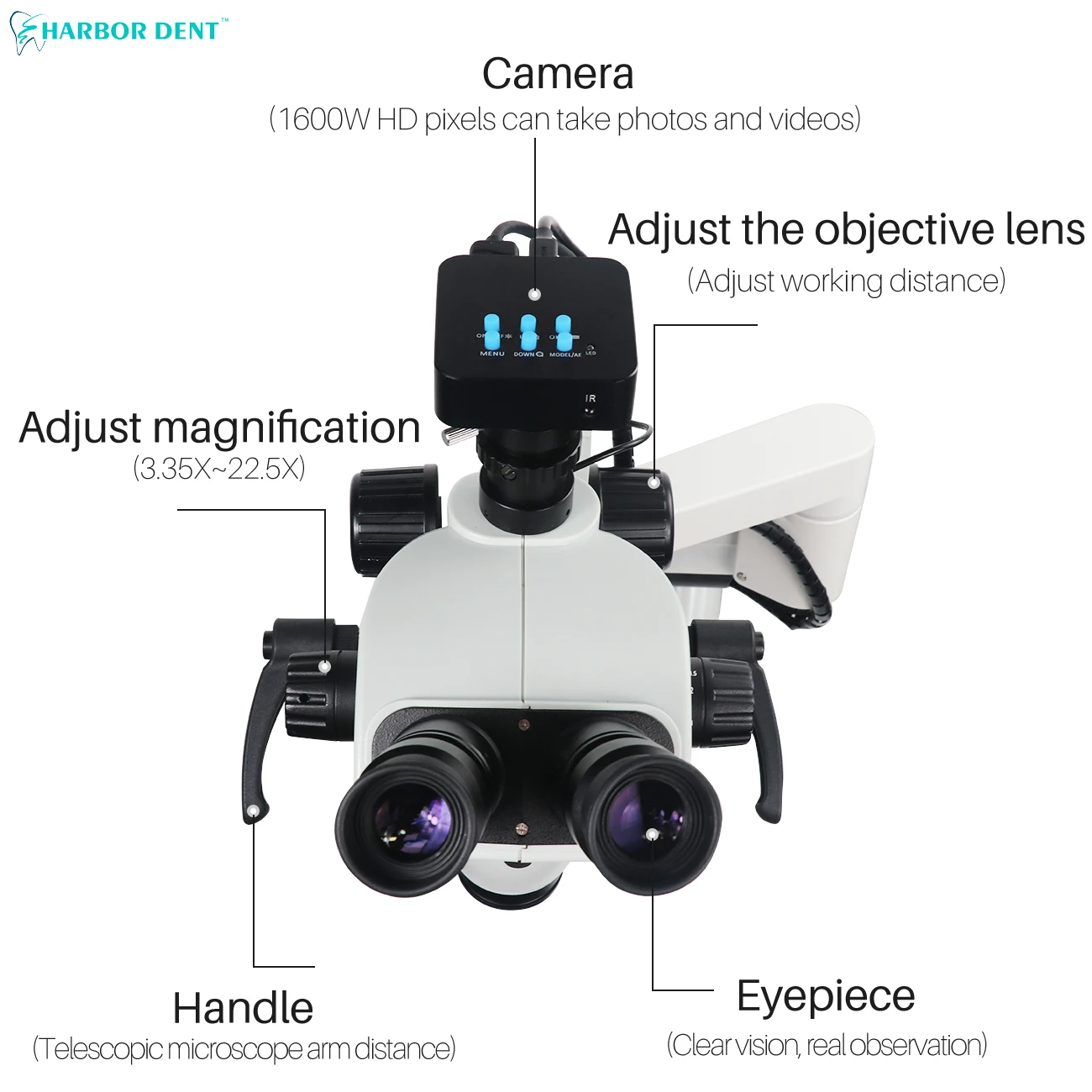 Стоматологическое оборудование микроскоп с камерой непрерывный зум для