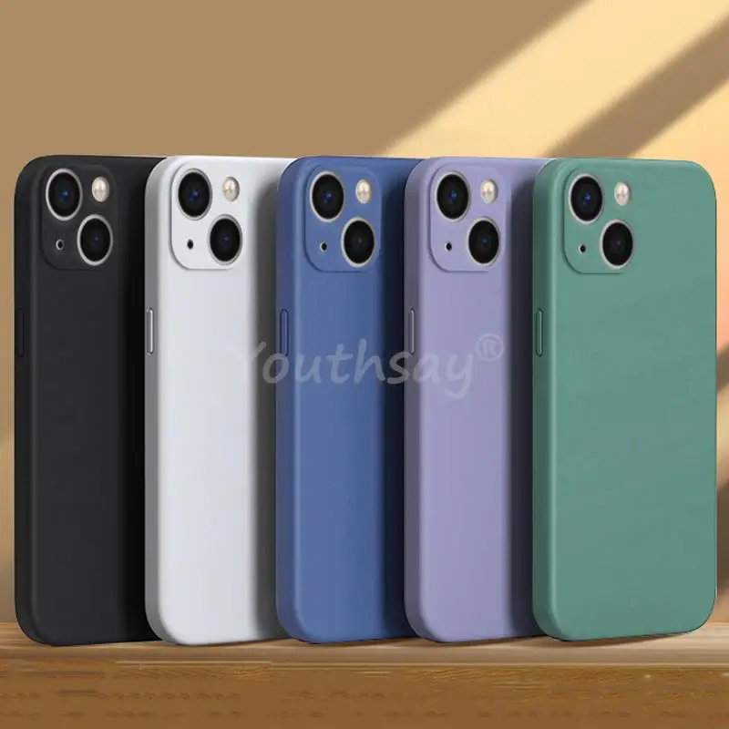 

For iPhone 14 Case Silicone Original Capa For iPhone 14 Pro Max 13 12 11 XS X XR 7 8 Plus Case TPU Protector Rubber Bumper Cover