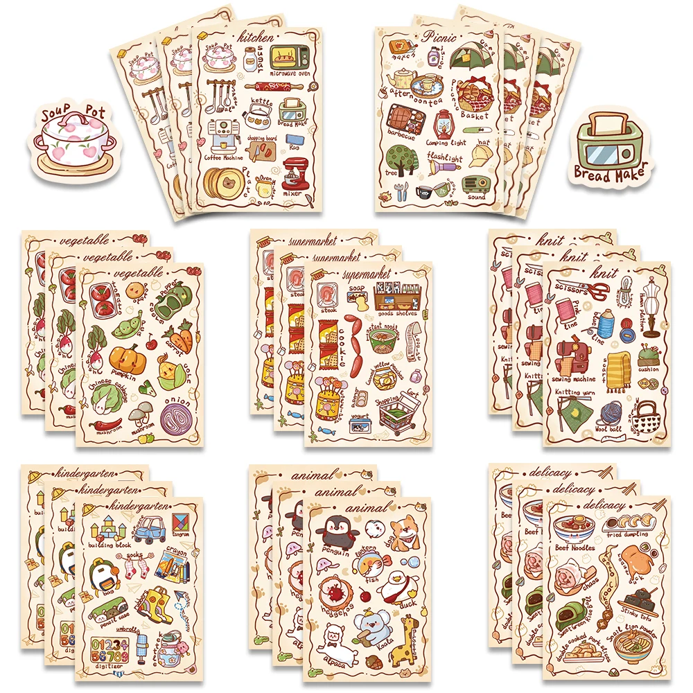 Наклейки для обучения на английском языке 32 листа