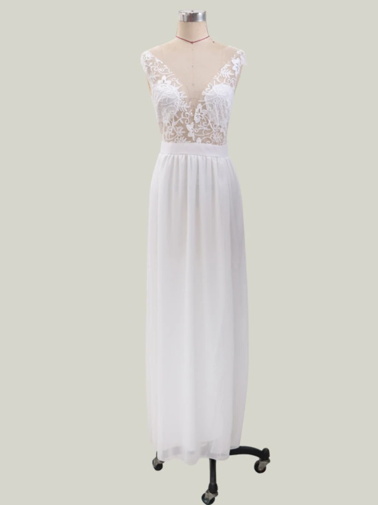 Sexy  Evening Dresses  2022 V-Neck  Lace Long Sleeve High Slit Prom Party Gown for Black Girl Elegant Evening Festival Clothing