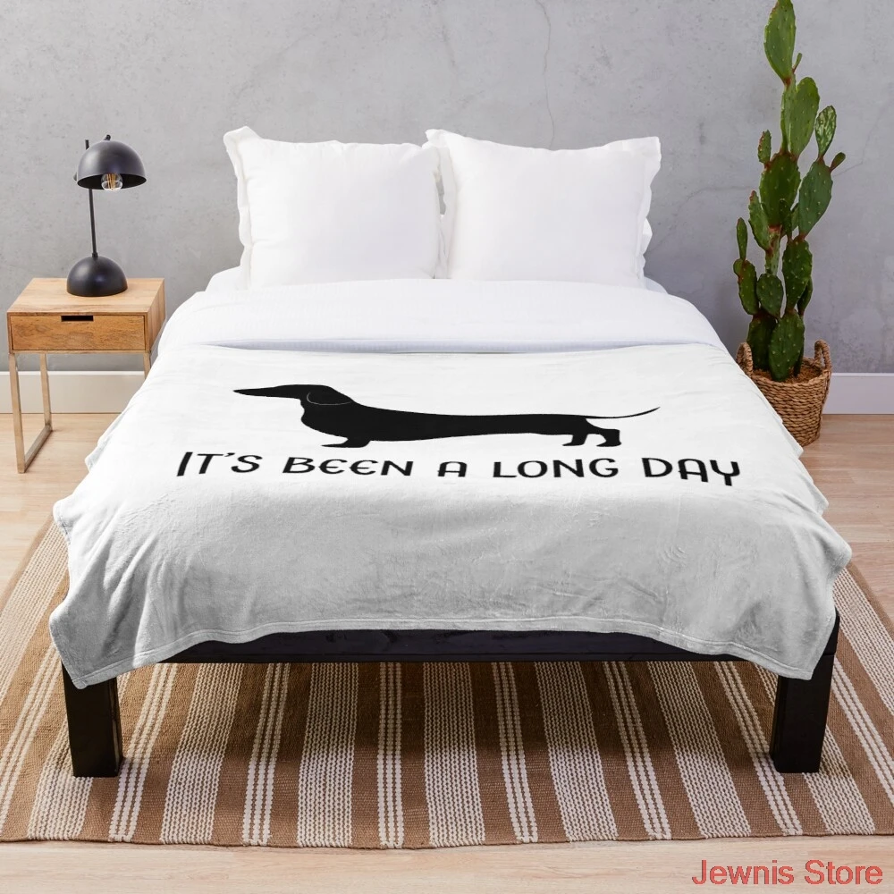 

It s Been a Long Day Sausage Dog Blanket Snowflake Wool Blanket Coral Fleece Bedspread Blankets Portable Blanket