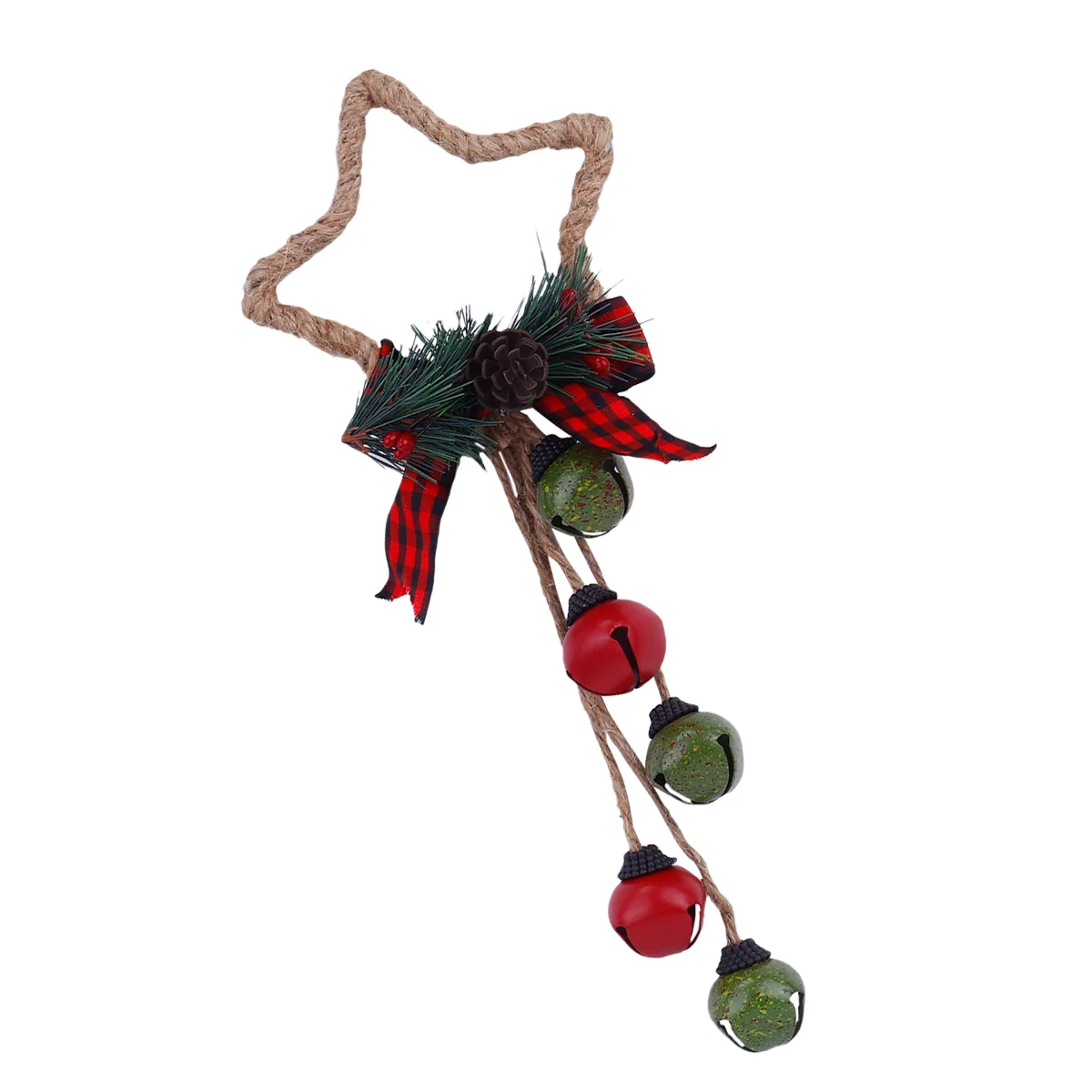 

Подвеска в виде рождественской елки с колокольчиком, украшение для двери, подвесные металлические вешалки, ручка, подвеска, украшение для сандалии