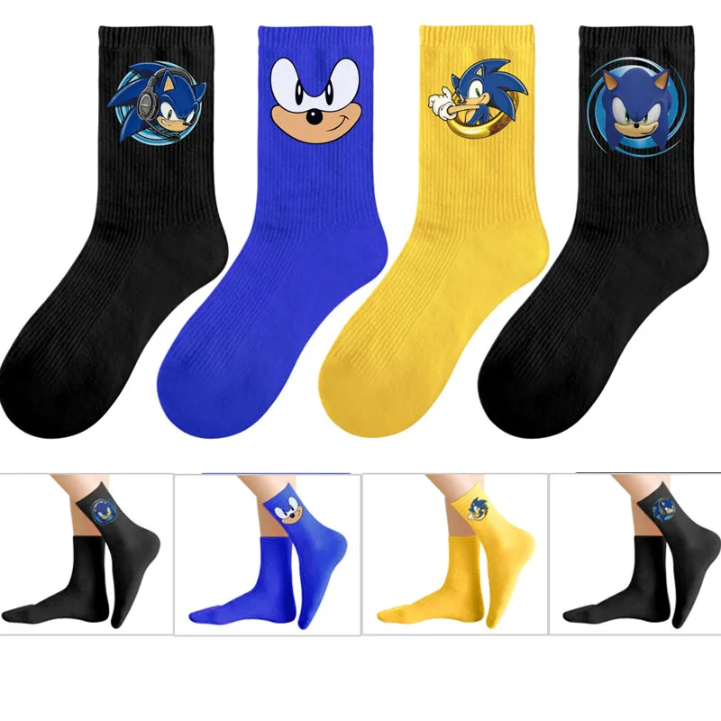 

Sonic The Hedgehog Cartoon Anime Casual socks Cartoon Character Sonic Image Unisex Hip Hop Comfortable Sock Direct Selling