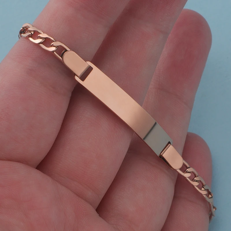 Fnixtar 10 шт./лот зеркальная полированная полоса из нержавеющей стали браслеты с