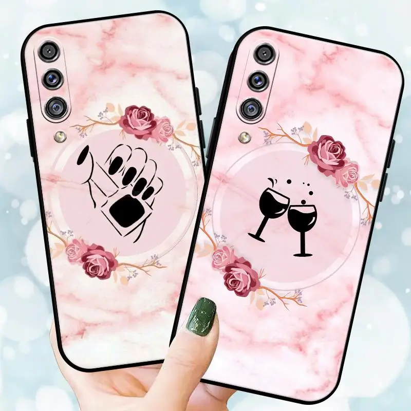 

Pink Marble Phone Case For Samsung A21 A03S A01 Core A22 4G A20 A30S A10 A10S A02S A21S A21 A20E 5G A02 A11 A20S Enan Capa