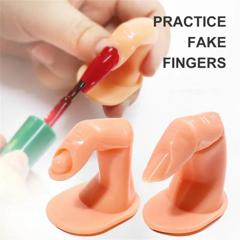 1/2/3PCS Nail Art Trainer Practice Training Finger Model For Acrylic Gel Manicure Salon Tools Simulation Fake Pieces