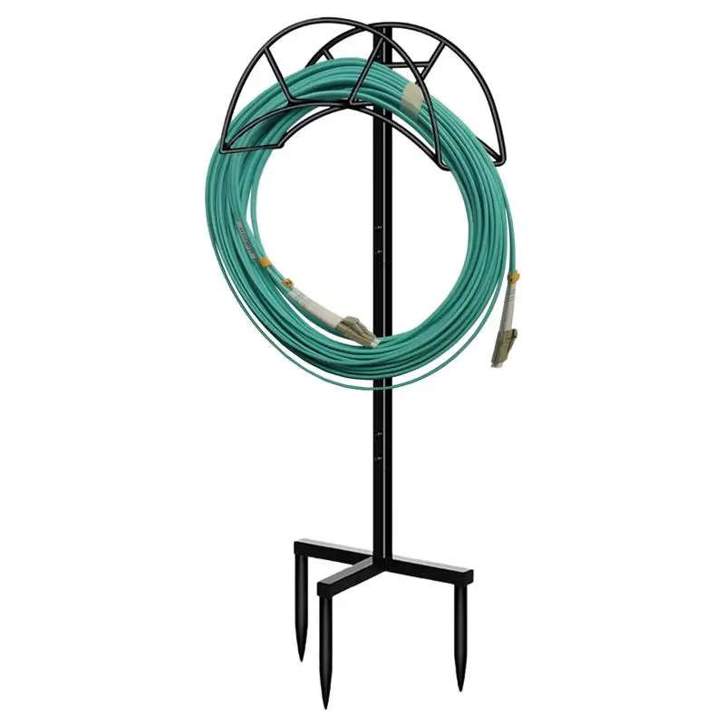 

Garden Water Hose Holder Outdoor Water Hose Storage Reel Rack Freestanding Metal Hose Hanger Organizer Stand For Outside Yard