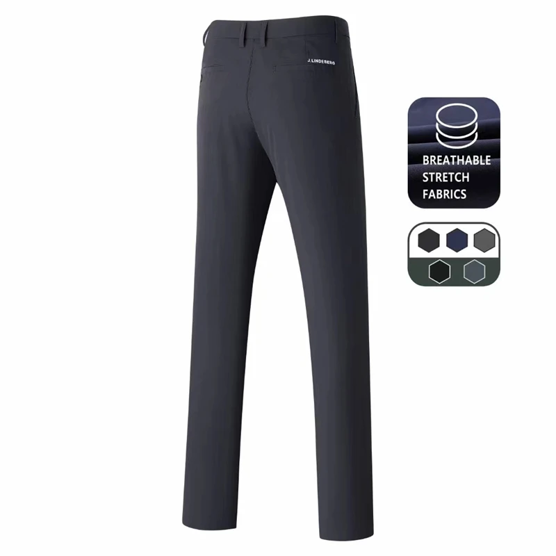 2023 Summer Men's Pants Golf Trousers Brand Comfortable Breathable Quick Drying Elastic Sports Fashion Casual Apparel