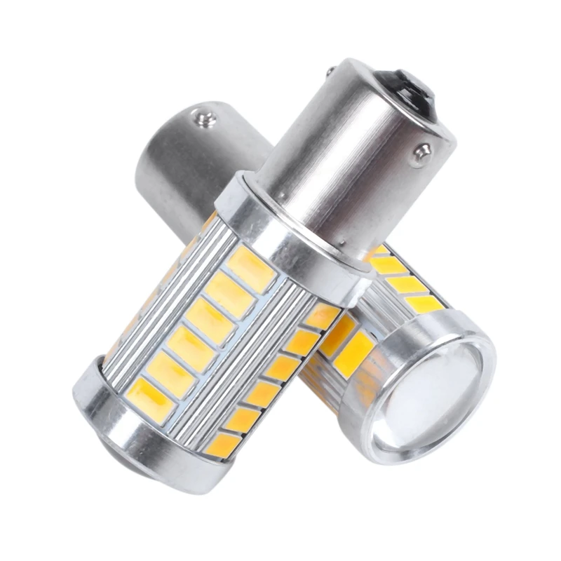 

6Pcs Amber 1156PY BAU15S PY21W LED 33SMD Car Tail Turn Brake Reverse Signal Bulb Y