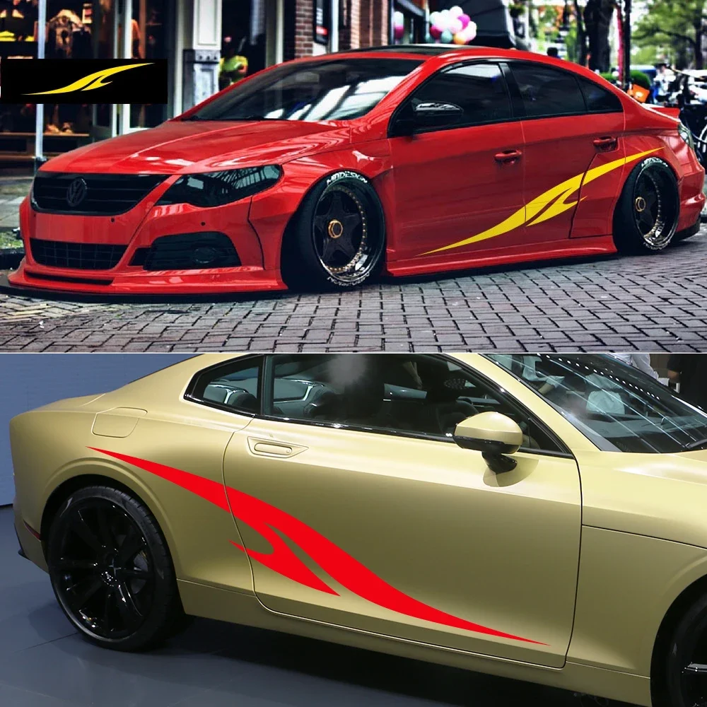 2 шт. гоночная спортивная наклейка на боковую дверь автомобиля авто виниловые