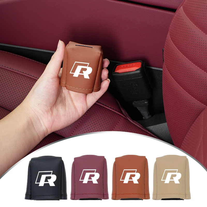 Фото Защитный кожаный чехол на пряжку ремня безопасности для VW R Scirocco Jetta Beetle Golf Passat Polo Tiguan №3