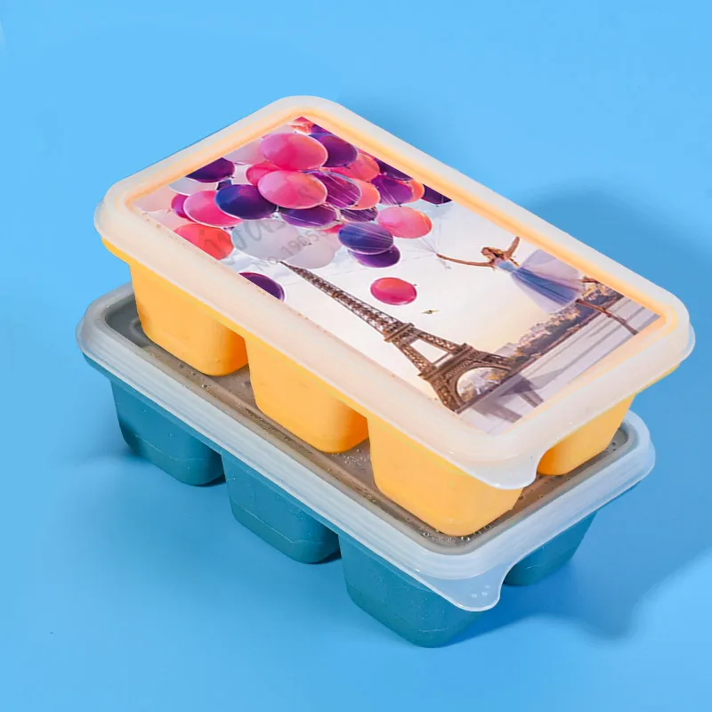 

Girl Under The Balloon 6 Grid Food Grade Silicone Ice Cube Maker DIY Creative Small Square Shape Ice Cube Tray Molde Helado