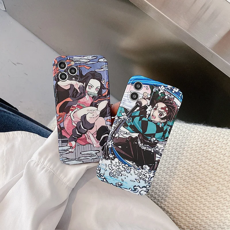 

Anime Demon Slayer Soft Shell IMD Protective Sleeve for IPhone 11 12 13 Pro Max XS XR Kamado Nezuko Kimetsu No Yaiba Phone Case