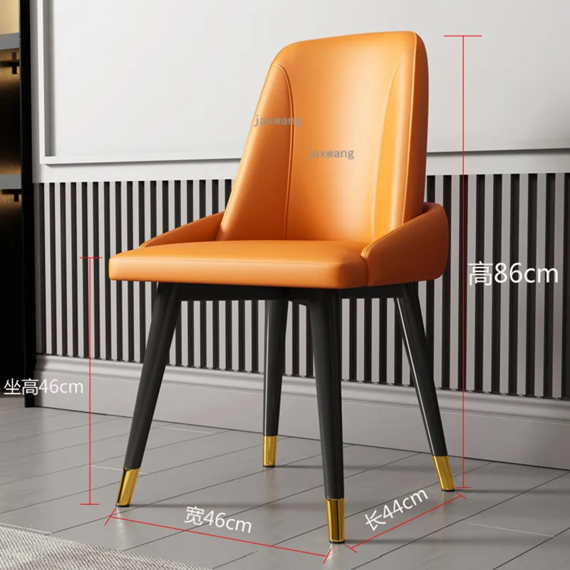 Кожаные обеденные стулья в скандинавском стиле на заказ легкое Роскошное кресло