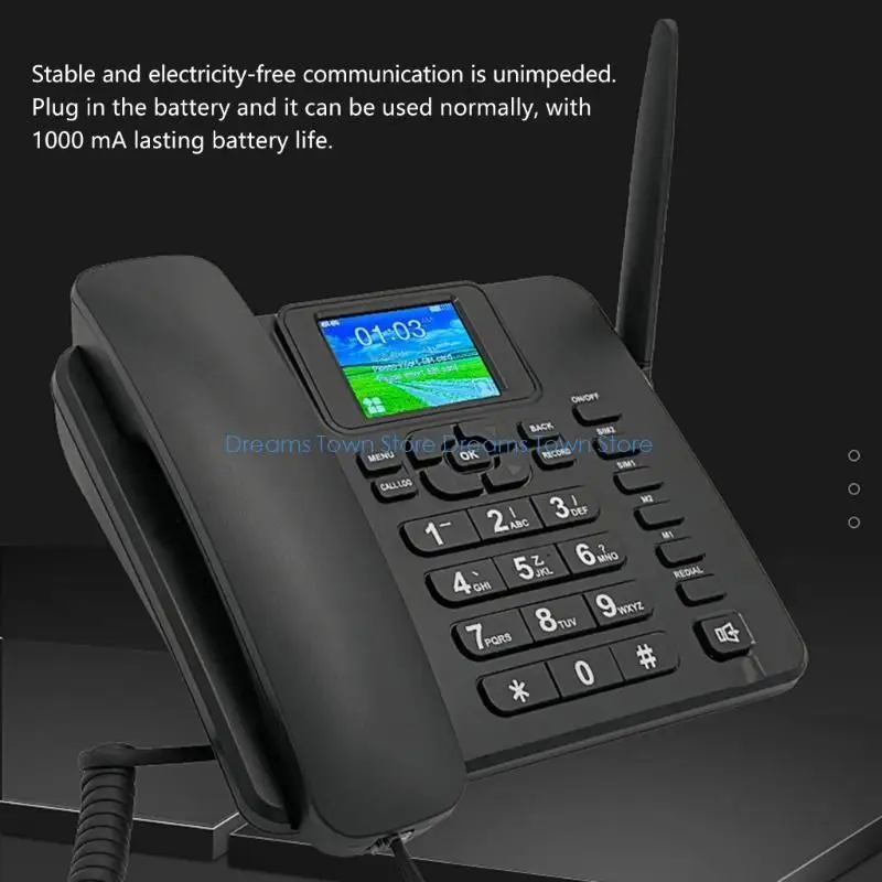 Фото Настольный телефон HX6A 2G с двойными слотами карты, полная функция Netcom Перезаряжаемая батарея для легкой связи №1