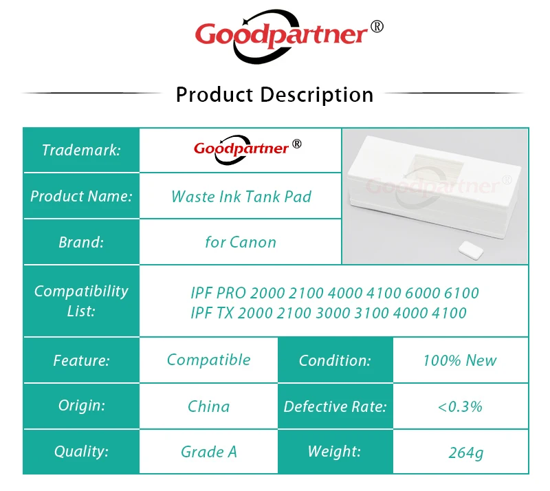 MC-30 1156C002 1156C002AA губка для резервуара отходов чернил CANON PRO 2000 2100 4000 4100 6000 6100 TX 3000 3100 |