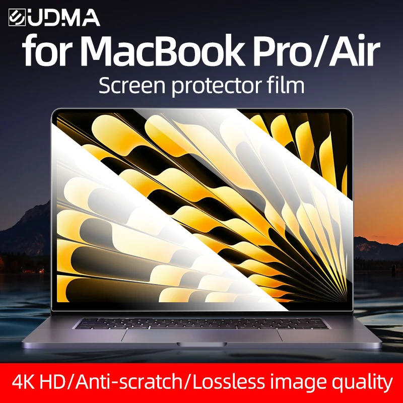 Защитная пленка для экрана UDMA 4K HD MacBook Pro 14 M3 M2 M1 Max Air 13 6 15 3 16 2 дюйма прозрачная