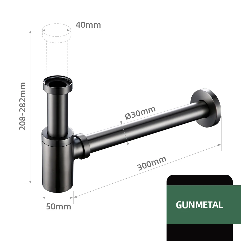 Матовый умывальник, сливная бутылка, водопроводная п-ловушка, ванная комната, сифонная труба для раковины, сливная канализационная труба, набор, Латунная Труба, установка на стену