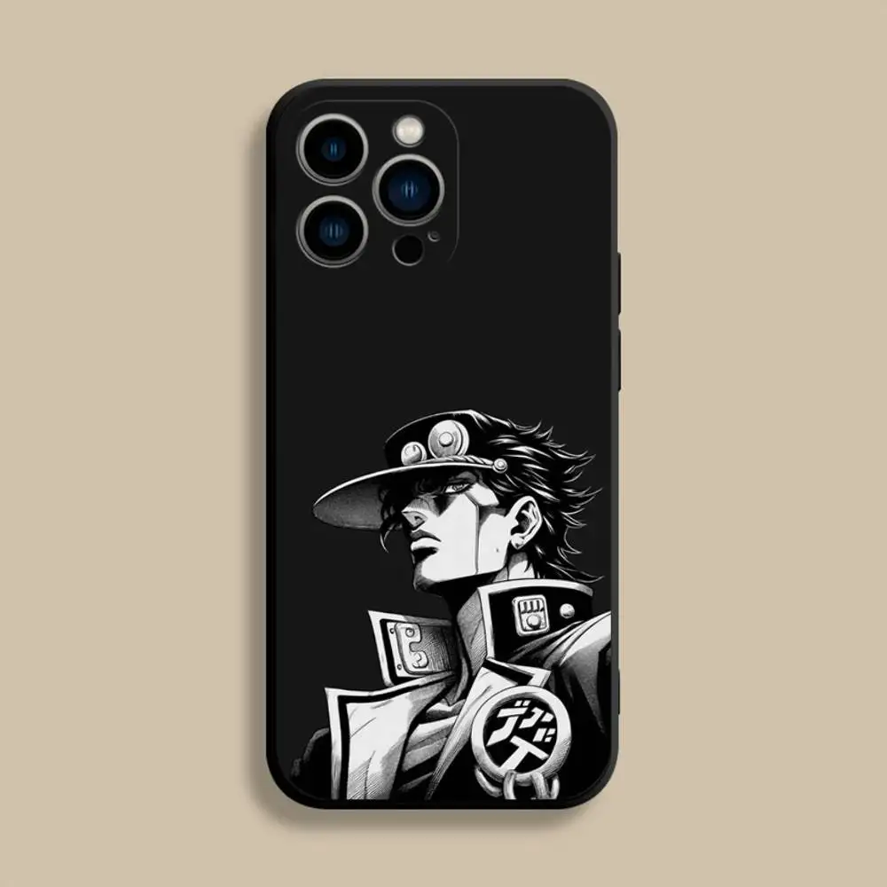 Фото Чехол для телефона J-JoJo Bizarre Adventure для iPhone 17,16,15,14,13,12,Pro,Max,Plus,E,SE4,Air,Mini Black, мягкий чехол №5