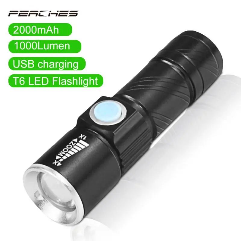 

T6 Cycling Flashlight Rainproof Torch Rechargeable Bicycle Lantern MTB Bike Front Light For Camping Cycling Bike Accessories NEW