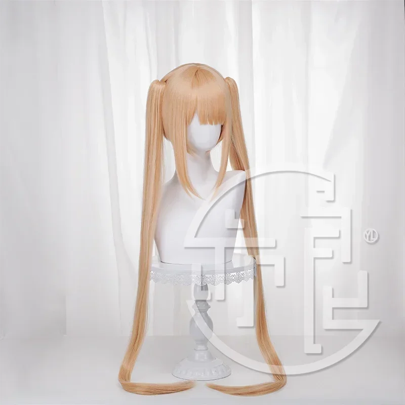 Парик женский для косплея Мари Роуз милый длинный с двойным конским хвостом