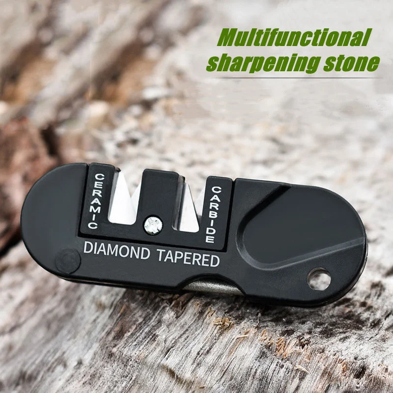

Алмазная точилка для лагеря, портативный многофункциональный инструмент для заточки на открытом воздухе, многофункциональный карманный и...