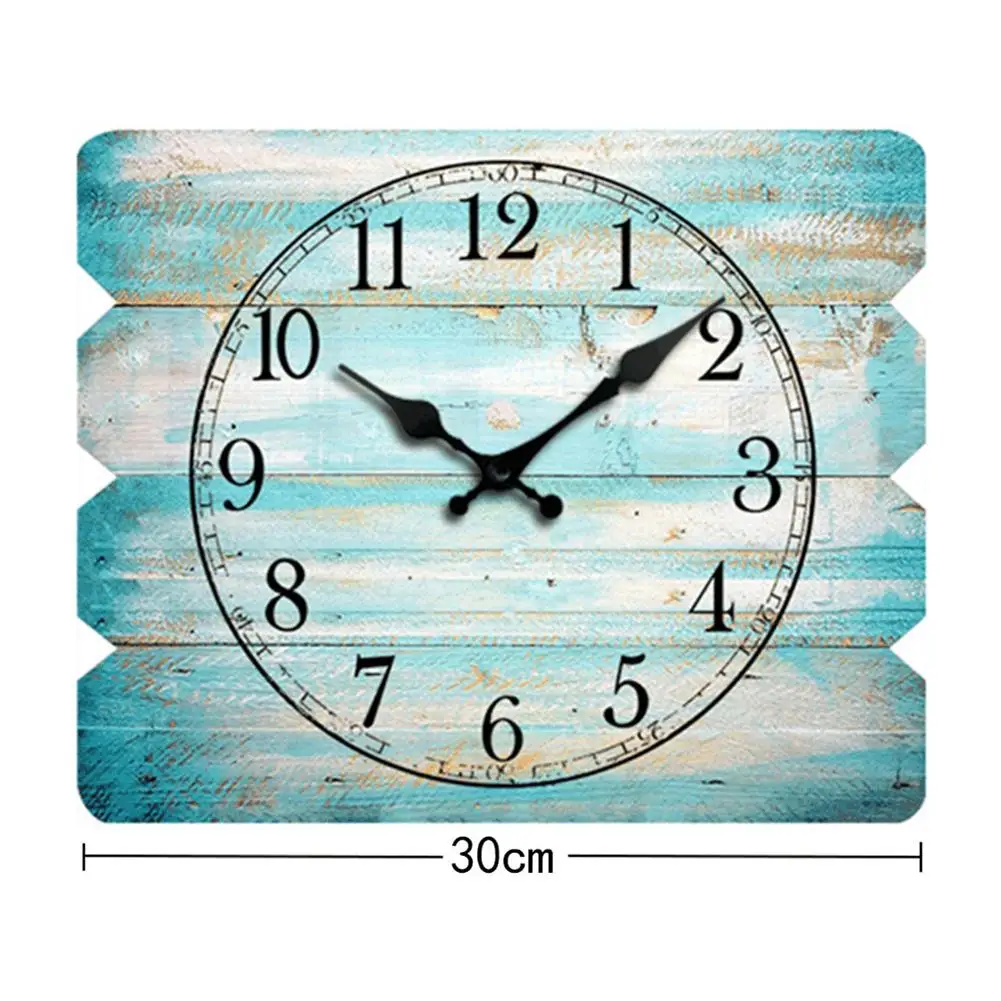 

Rectangular Wooden Wall Clock Silent Non-ticking For Home Kitchen Living Room Bedroom Office Decor Hot Sale