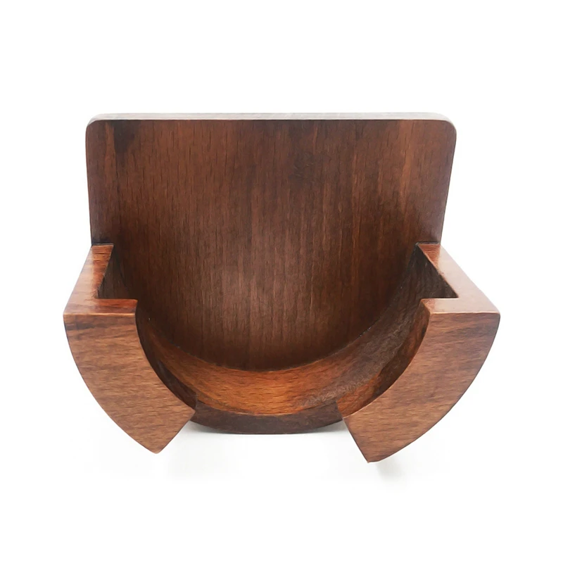 

Coffee Press Holder Unique Bottomless Solid Wood Bracket,51/53/54Mm Handle Holder 58Mm Coffee Machine Handle Base