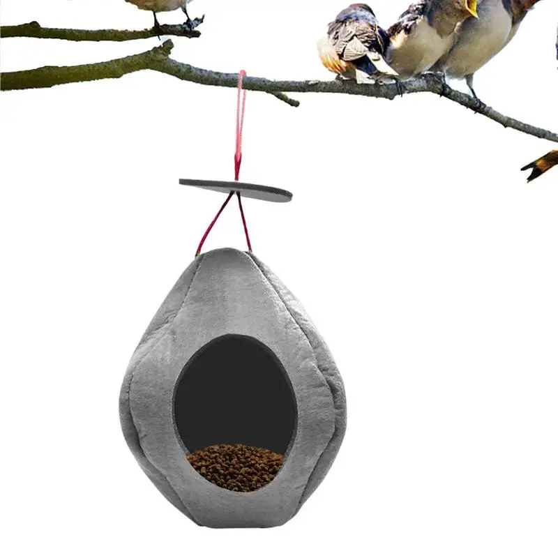 S Outdoor Suspended Felt Cloth Birdhouses Wild Bird Seed For