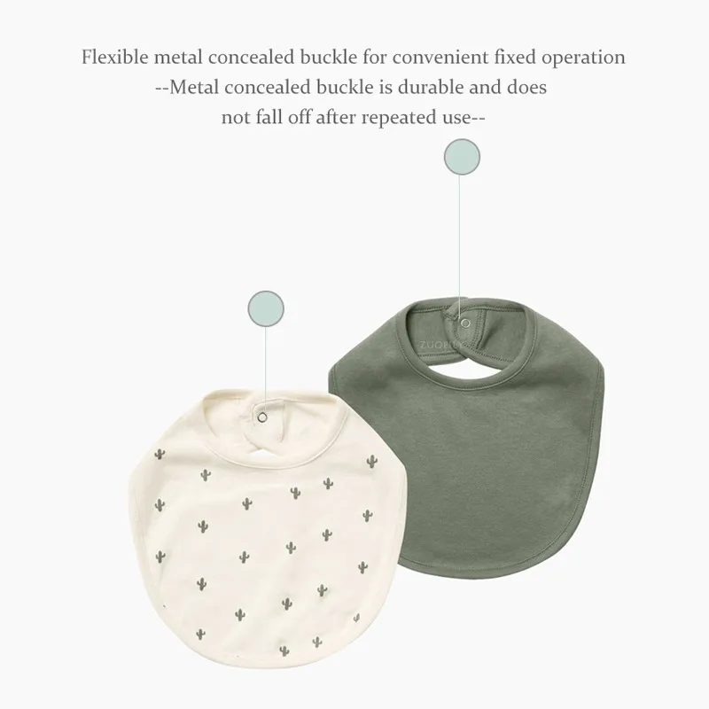 Двухслойные хлопковые нагрудники для кормления мальчиков и девочек милые