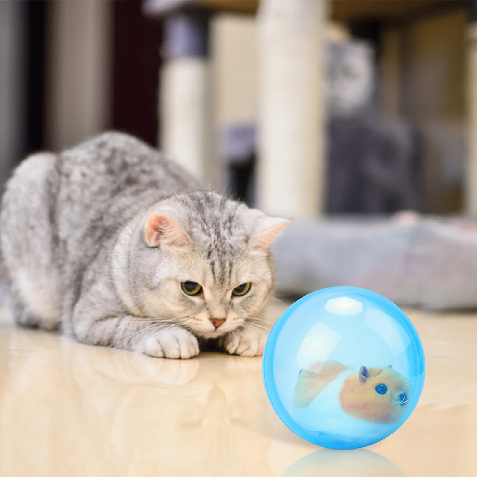 

Умный интерактивный телефон, вращающийся на 360 градусов, игрушка для домашних животных, стимулирует охотничий инстинкт вашего котенка, заба...