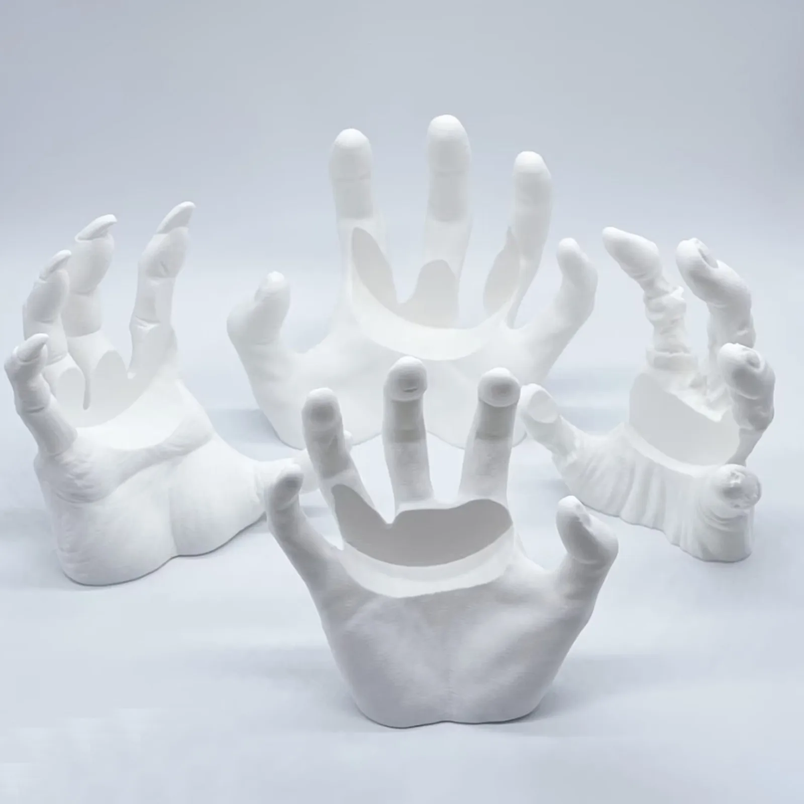

Resin Gesture Candle Holders Statue Punk Style Simple Art Crafts Party Candle Holders Ornaments Candlestick Home Decoration