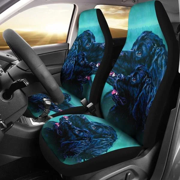 

Newfoundland Dog Art Print Car Seat Covers 2pcs