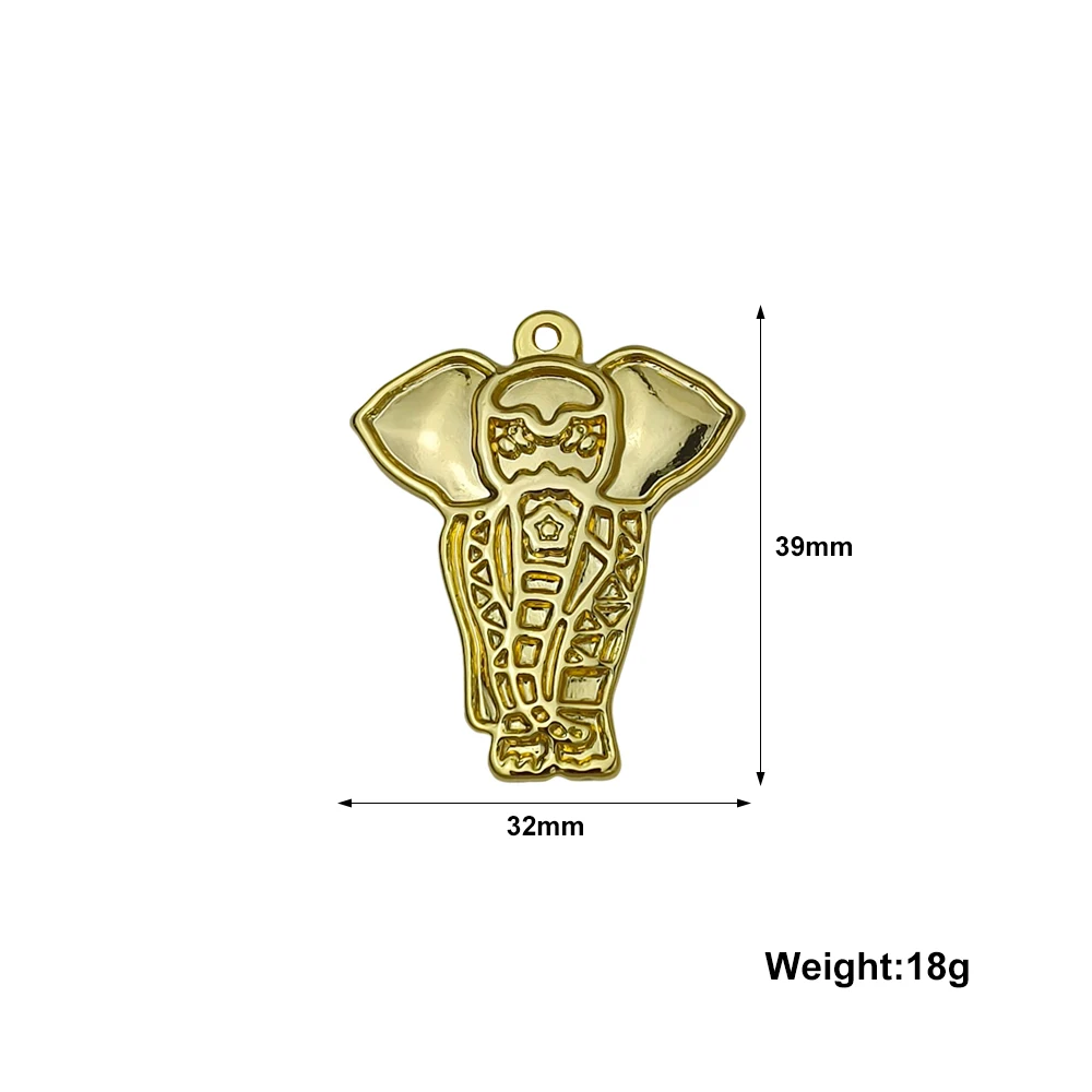 

32x39mm Stainless Steel High Quality Elephant Charms Pendant DIY Necklace Earrings Bracelets Accessories 1Pcs Wholesale Dropship