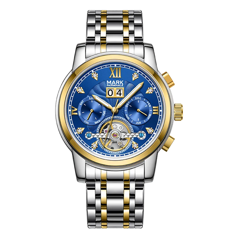 Роскошные деловые высококачественные автоматические мужские часы Top Skeleton