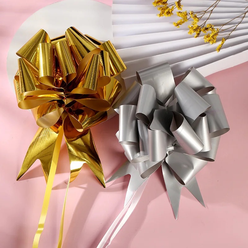 

60/120Pcs Creative 3*120cm Pull Bow Ribbon for Gift Flower Bowknot Gift Packing DIY Party Wedding Car Room Decoration
