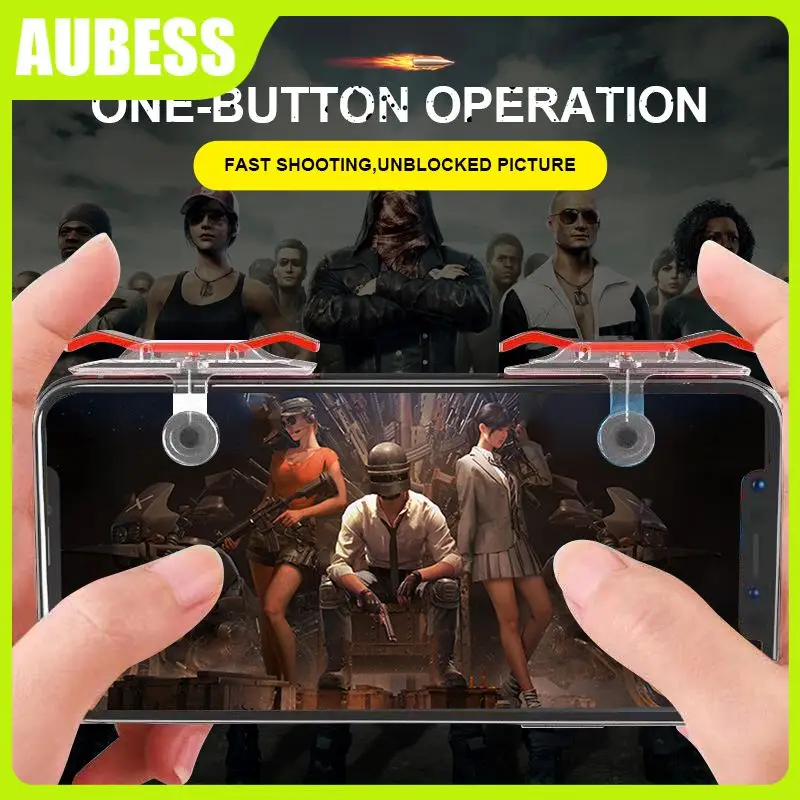 

2PCS PUBG Mobile Game Controller Gamepad Trigger Aim Button L1 R1 Shooter Joystick For Different Model Phone Game Pad Accesorios