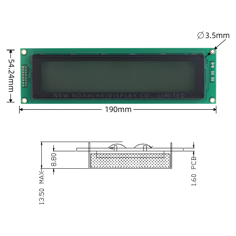 Russian Ice Blue Film Black Letters 4004A2 LED Backlight With Built-In ST7066U 2X40 4004 LCM Parallel Port