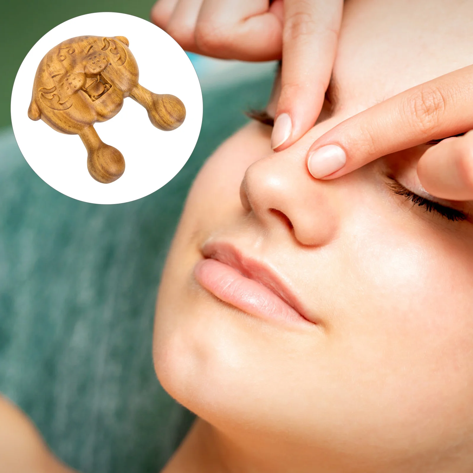 

Практичный скребок для носа из сандалового дерева, скребок для лица, акупунктурный массажер для лица