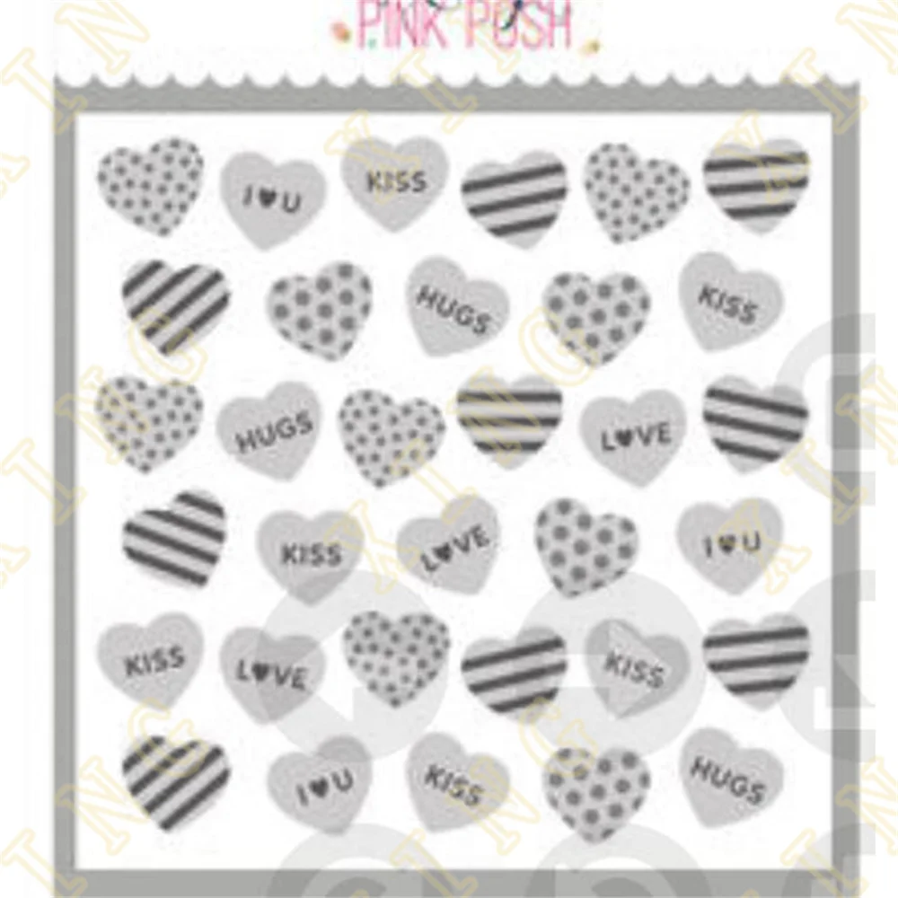 

Valentine Hearts Layering Stencils Painting Diy Scrapbook Coloring Embossing Paper Card Album Craft Decorative Template