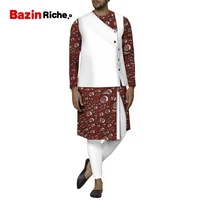 african mens clothing suit for men dashiki cover long sleeves shirt vest pants 3 pcs set fashion ankara dresses male wyn1532