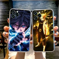 naruto uchiha sasuke kakashi anime phone case for iphone 11 12 13 pro max xr xs x 8 7 se 2020 6 plus cute clear soft tpu cover