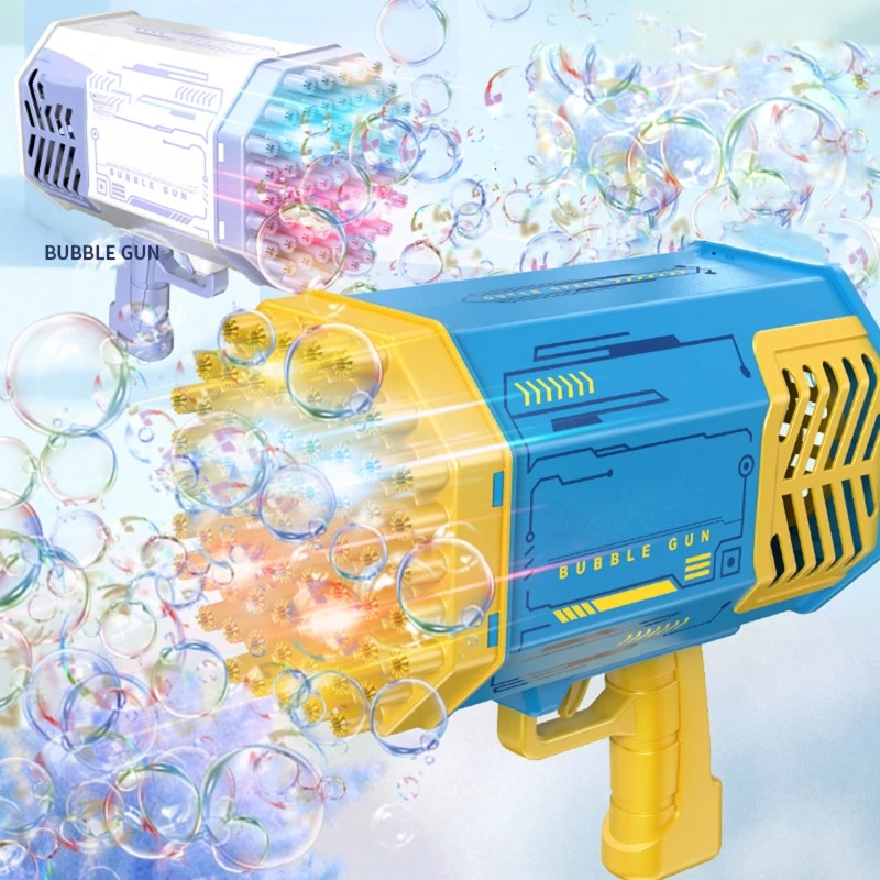

LED Gun Bubble Blower Toy Summer Gift Beach Backyard Garden Play Toy for Kindergarten Child3+ Party Favor N0HD