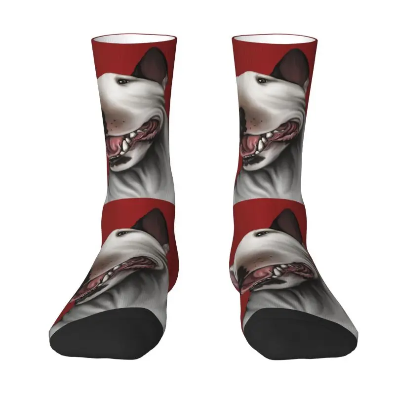 

Bull Terrier Dog Men's Crew Socks Unisex Cool Animal Pet Puppy Spring Summer Autumn Winter Dress Socks