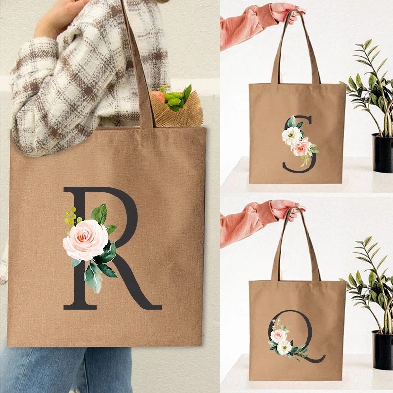 

Fashion Women Tote Shopping Bags Bride Team Bachelorette Party Reusable Canvas Bag Wedding Gift Eco Shoulder Bag Shopping Bag