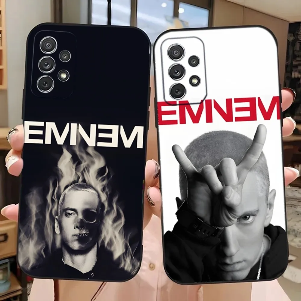 Чехол для телефона E-Eminem Rapper Rap God Samsung Galaxy A13 A21s A22 A31 A32 A52 A53 A71 A80 A91 мягкий черный