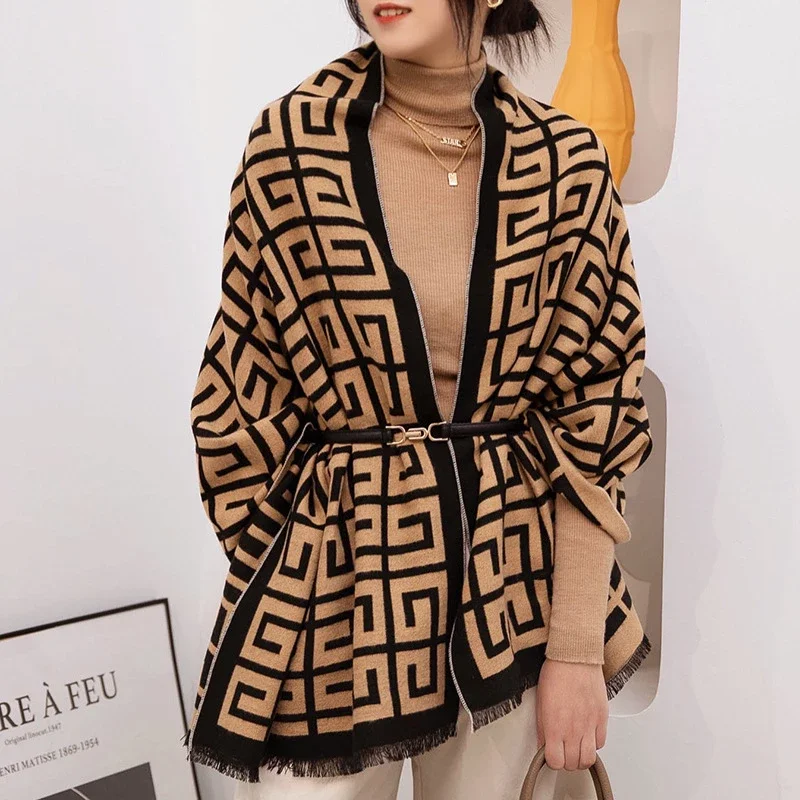 

Winter Scarf Cashmere for Women Thick for Ladies Original Scarves Luxury Cotton Shawls Fashion Wrap Blanket Pashmina