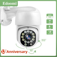 Minicámara de vigilancia con Zoom Digital 4X para exteriores, dispositivo de seguridad CCTV de 5MP, IP, WiFi, 1080P, PTZ, seguimiento automático, versión nocturna
