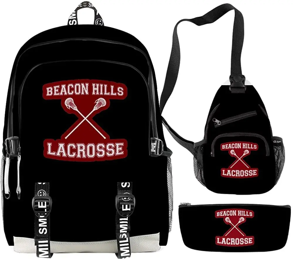 

Teen Wolf Stilinski 24 Merch Backpack Oxford School Lahey 14 backpack McCall 11 backpack three piece Travel Backpack