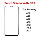Внешний экран для Samsung Galaxy A02, A12, A22, A32, A42, A52, A72, передняя сенсорная панель, ЖК-дисплей, стеклянная крышка, ремонт, сменные детали + OCA